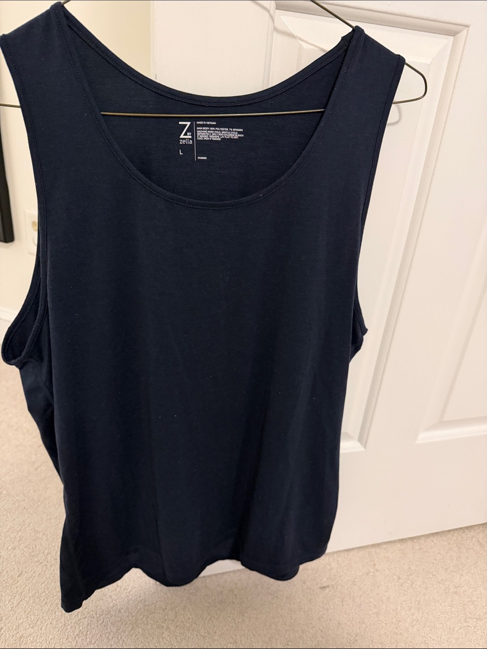 Zella Navy Scoop Neck Tank Top